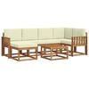 vidaXL Outdoor-Sofagarnitur 7 stk. Natur und Creme