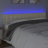 vidaXL LED Kopfteil Creme 180x5x78/88 cm Kunstleder