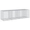 vidaXL Gabione mit Deckel 350x100x100 cm Verzinktes Eisen