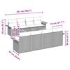 vidaXL Gartensofa-set mit Kissen 9 pcs Beige Poly-Rattan