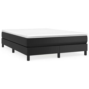 vidaXL Boxspringbettgestell Schwarz 140x200 cm Kunstleder