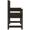 vidaXL Gartenst&uuml;hle 2 Stk. Schwarz 60x48x91 cm Massivholz Kiefer