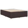 vidaXL Bettgestell ohne Matratze Dunkelbraun 140x190 cm Stoff