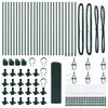 vidaXL Zaunpfosten Gr&uuml;n 50 x 0,8 m (16 x 16 mm Maschen) Stahl und PVC