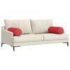 vidaXL Bolsterkissen 2 St&uuml;ck Rot &Oslash; 25 x 70 cm Stoff