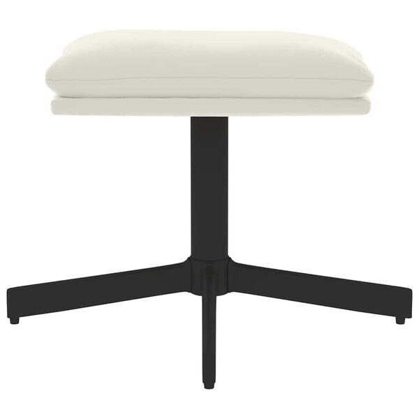 vidaXL Fußhocker Cremeweiß 60x60x36 cm Samt