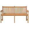 vidaXL Gartenbank 150 cm Massivholz Teak