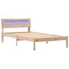 vidaXL Bettrahmen mit Kopfteil Braun 90 x 200 cm Massives Kiefernholz