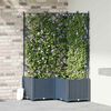 vidaXL Garten-Pflanzgef&auml;&szlig; 3 pcs Grau 80 x 80 x 143 cm Stahl