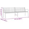 vidaXL Gartenbank Braun 231 cm Holz & Pulverbeschichteter Stahl