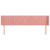 vidaXL Kopfteil mit Ohren Rosa 203x16x78/88 cm Samt