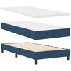 vidaXL Boxspringbett mit Matratze Blau 190 x 140 cm Polyester