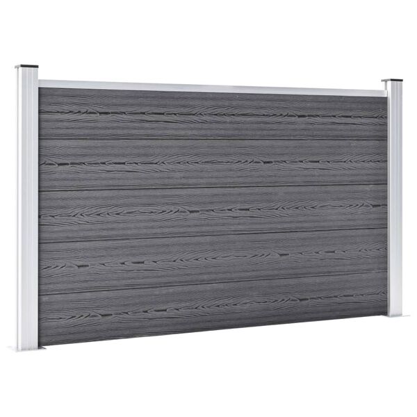vidaXL Gartenzaun WPC 872x106 cm Grau