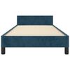 vidaXL Bettgestell ohne Matratze Dunkelblau 90x200 cm Samt