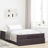 vidaXL Bettgestell mit Matratze mit Matratze 2 pcs Hellbraun Stoff