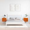 vidaXL Nachttisch 2 pcs Braun 39 x 34 x 33 cm Massivholz Kiefer