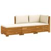 vidaXL 3 stk. Outdoor-Sofagarnitur Massivholz Akazie Braun