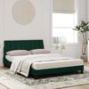 vidaXL Bett mit Matratze "Hanko" Dunkelgr&uuml;n 120x200 cm Samt