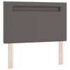 vidaXL Boxspringbett mit Matratze Grau 90 x 200 cm Kunstleder
