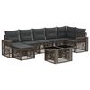 vidaXL Gartensofa-set 8 stk. Grau und Dunkelgrau Poly-Rattan