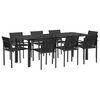 vidaXL Gartenm&ouml;bel Set 9 stk. Schwarz und Anthrazit Textilene
