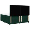 vidaXL Boxspringbett mit Matratze Dunkelgr&uuml;n 200x200 cm Samt
