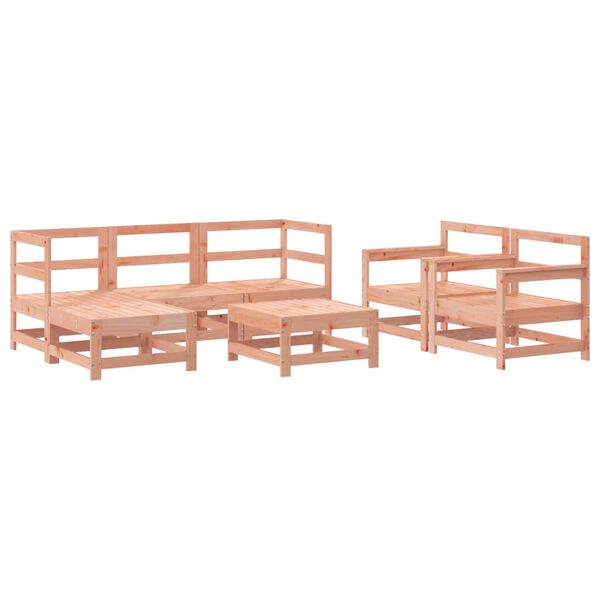 vidaXL 7-tlg. Garten-Lounge-Set Massivholz Douglasie