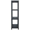 vidaXL Lagerregale 5 Stk. Schwarz 60 x 30 x 138 cm Kunststoff