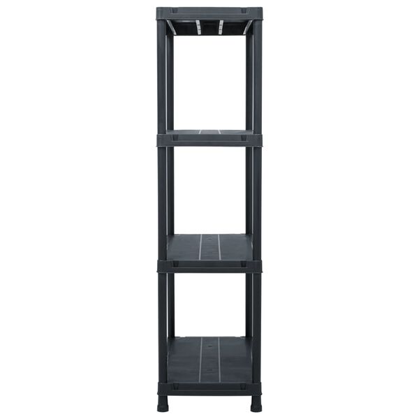 vidaXL Lagerregale 5 Stk. Schwarz 60 x 30 x 138 cm Kunststoff