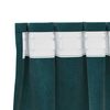 vidaXL Verdunkelungsvorh&auml;nge 2 pcs Dunkelgr&uuml;n 140 x 245 cm Samt