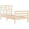 vidaXL Massivholzbett mit Kopfteil 100x200 cm
