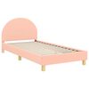 vidaXL Kinderbettgestell mit Kopfteil Rosa 90 x 190 cm Schafstoff