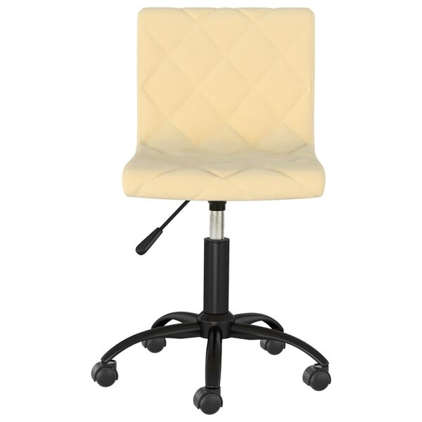 vidaXL Esszimmerst&uuml;hle 2 Stk. Drehbar Creme Samt