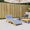 vidaXL Sonnenliegen-Auflage Blau&Wei&szlig; Gestreift 180x60x4 Oxford-Gewebe