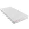 vidaXL Bett mit Matratze Hellgrau Stoff 140 x 200 cm