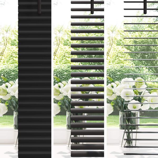 vidaXL Venetianer Jalousie Verstellbar Schwarz 150 x 40 cm PVC