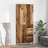 vidaXL Highboard mit Schubladen 2 pcs Altholz Engineered Wood und Glas