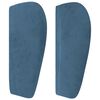 vidaXL Kopfteil mit Ohren Dunkelblau 203x23x78/88 cm Samt