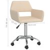 vidaXL Esszimmerst&uuml;hle 2 Stk. Drehbar Creme Stoff
