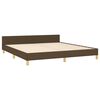 vidaXL Bettgestell ohne Matratze Dunkelbraun 180x200 cm Stoff