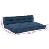 vidaXL Modulares Sofa 2 pcs Indigo 120 x 80 x 38 cm Stoff