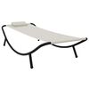 vidaXL Gartenbett Creme 200x90 cm Stahl