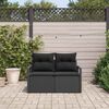 vidaXL Garten-Sofa mit Kissen 120 x 62 x 69 cm Poly-Rattan