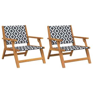 vidaXL gartenm&ouml;bel 2 pcs Schwarz und Wei&szlig; 67 x 78 x 73 cm