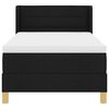 vidaXL Boxspringbett mit Matratze Schwarz 200 x 80 cm Polyester