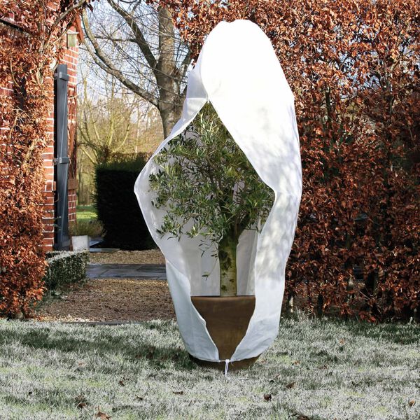 Nature Wintervlies mit Rei&szlig;verschluss 70 g/m&sup2; Wei&szlig; 2,5&times;2&times;2 m