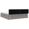 vidaXL Aufbewahrungsbett mit Matratze Taupe 200 x 200 cm Holzwerkstoff
