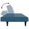 vidaXL Schlafsofa 2-Sitzer mit Fu&szlig;hocker Blau Samt
