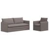vidaXL Sofa Set 2 stk. Taupe Stoff