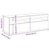 vidaXL TV-Schr&auml;nke mit LED-Leuchten 2 Stk. Wei&szlig; 60x35x40cm